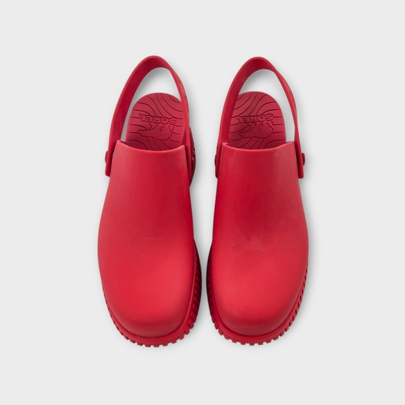 Sorel Ona Streetworks Heeled Clogs Womens 6 Mules Sandals Comfort Platform Red - Picture 7 of 12
